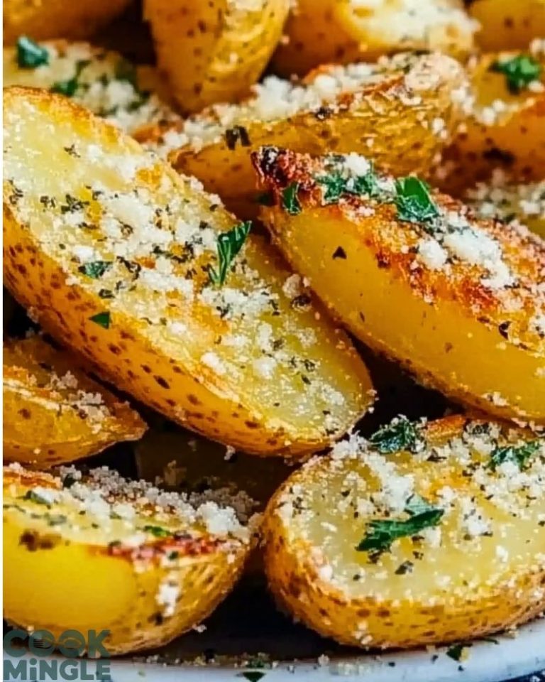 Air Fryer Baked Garlic Parmesan Potatoes