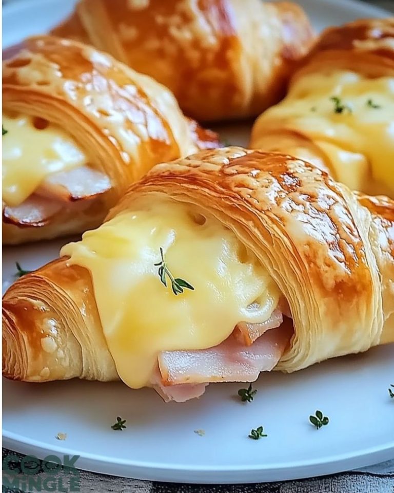 Baked Ham and Cheese Croissants
