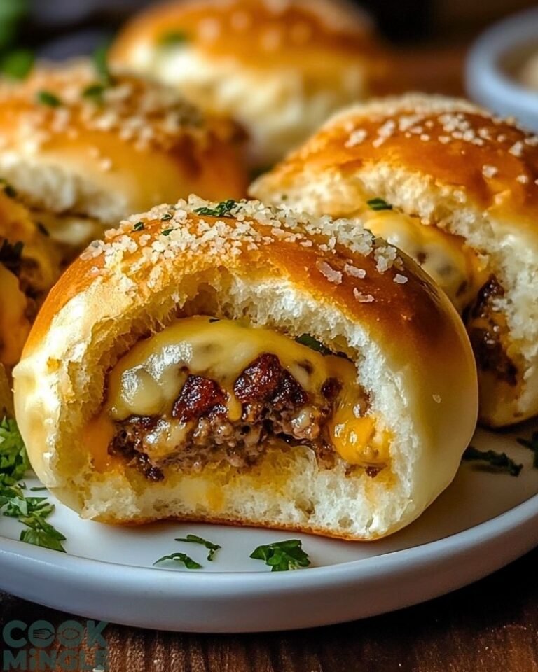 Garlic Parmesan Cheeseburger Bombs