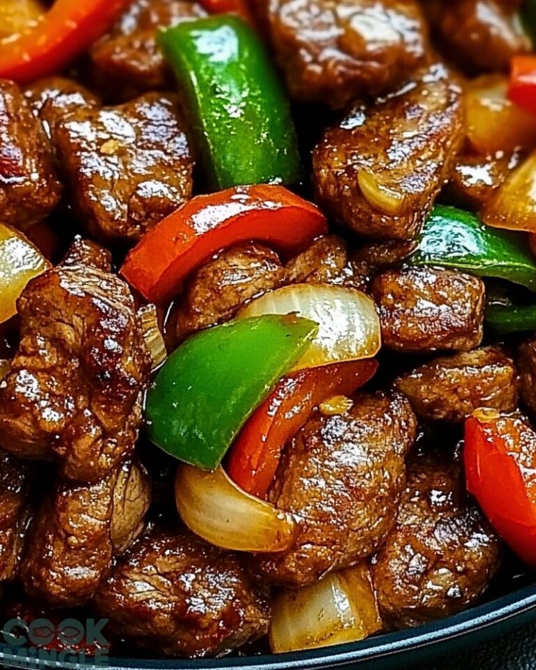 Pepper Steak with Bell Peppers and Onion