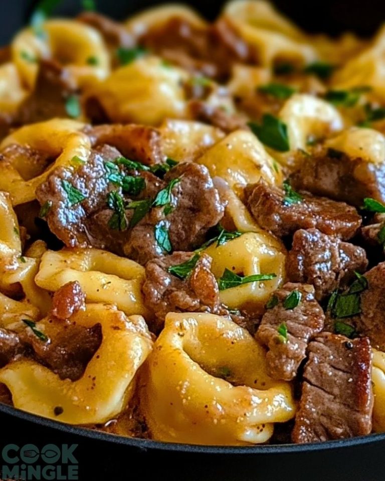Philly Cheesesteak Tortellini Pasta