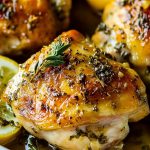 Savory Lemon Herb Roasted Chicken Thighs