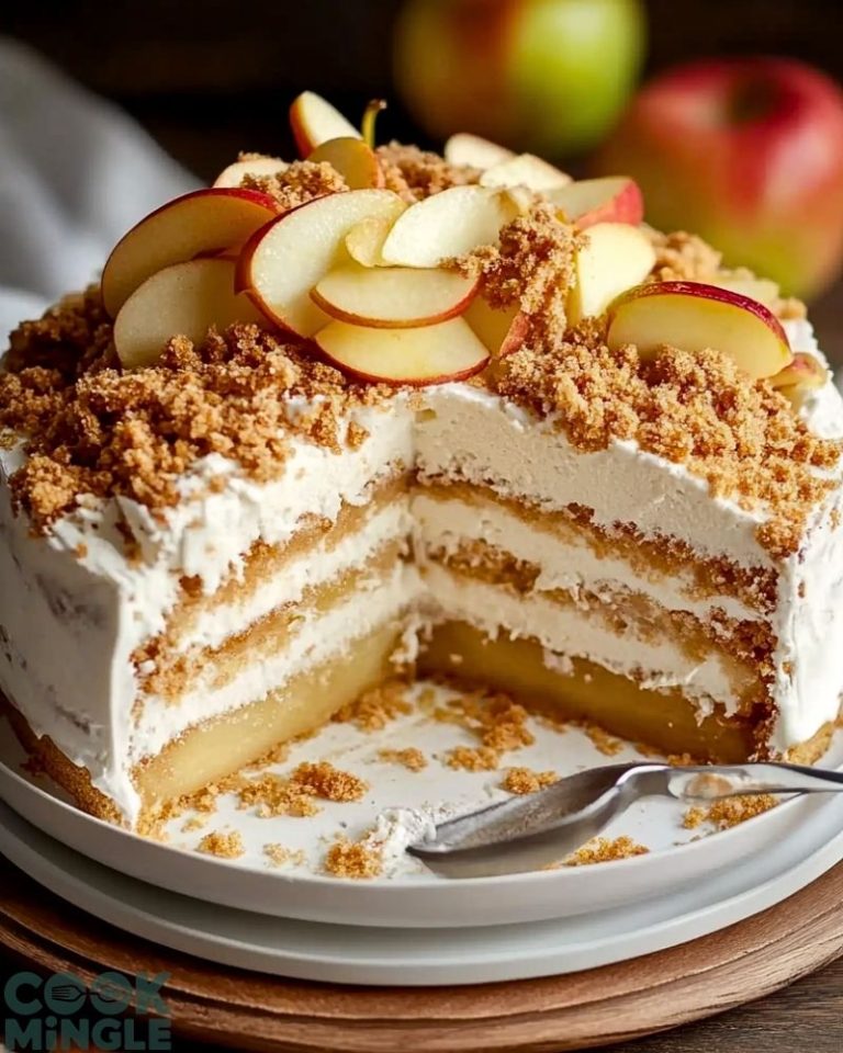Apple Crumble Ice Cream Cake Recipe