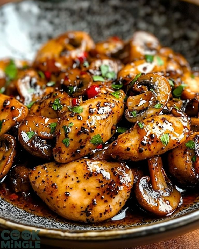 Black Pepper Chicken with Mushrooms Recipe