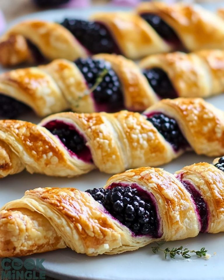 Blackberry Goat Cheese Puff Pastry Twists