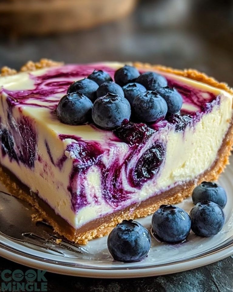 Blueberry Swirl Cheesecake