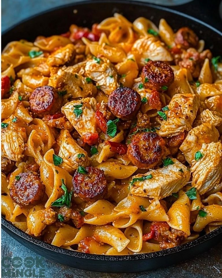 Cajun Chicken and Sausage Pasta Skillet