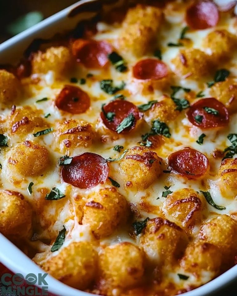 Cheesy Pizza Tater Tot Casserole