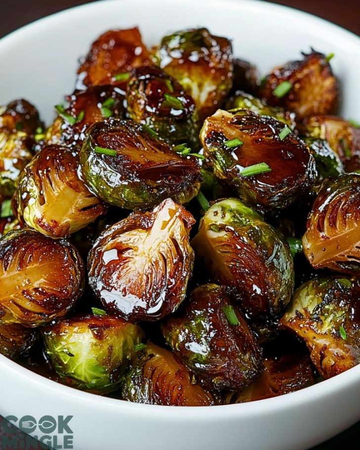 Crispy Honey Balsamic Brussels Sprouts - Cook Mingle