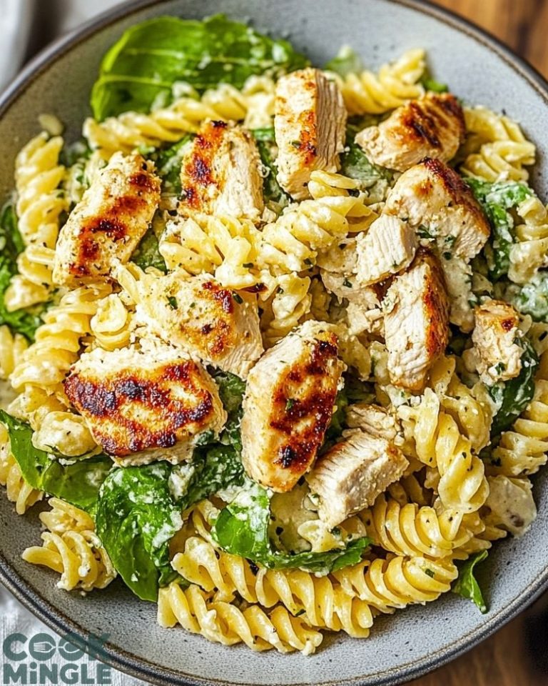 Easy Chicken Caesar Pasta Salad