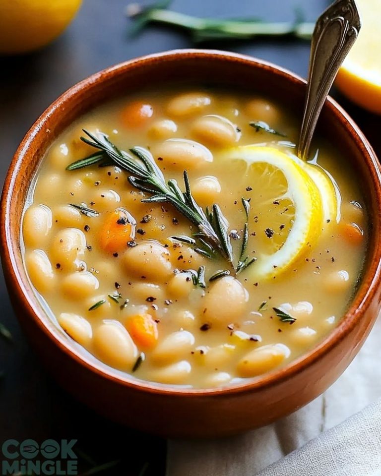Lemon Rosemary Bean Soup
