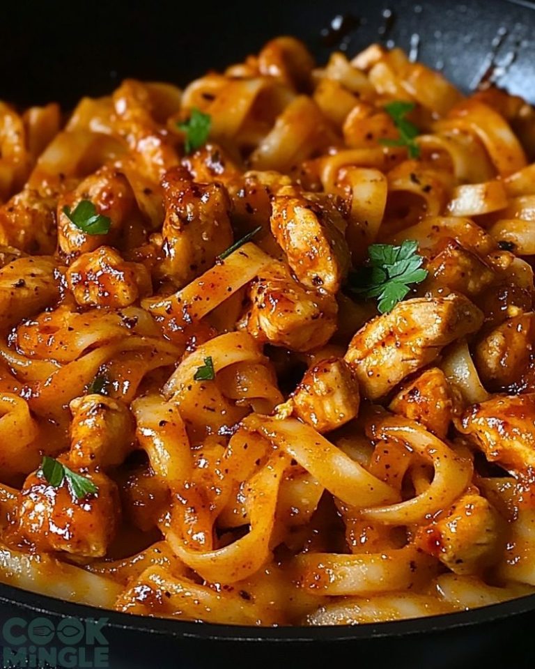 One-Skillet Smoky Cajun BBQ Chicken Pasta