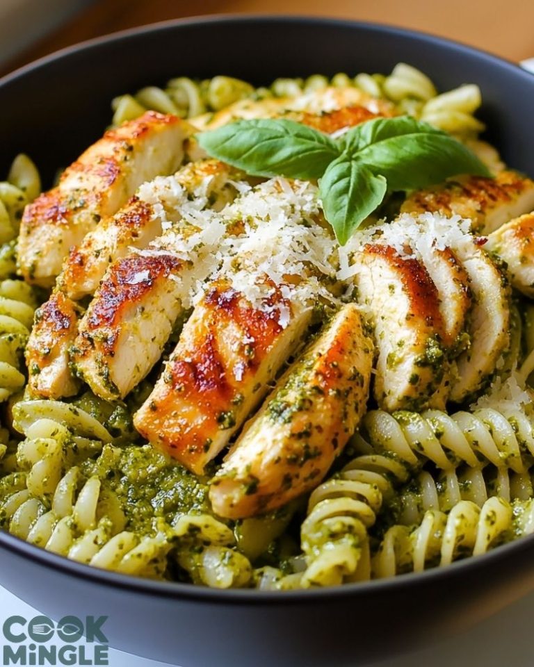 Pesto Pasta with Parmesan Chicken Perfection