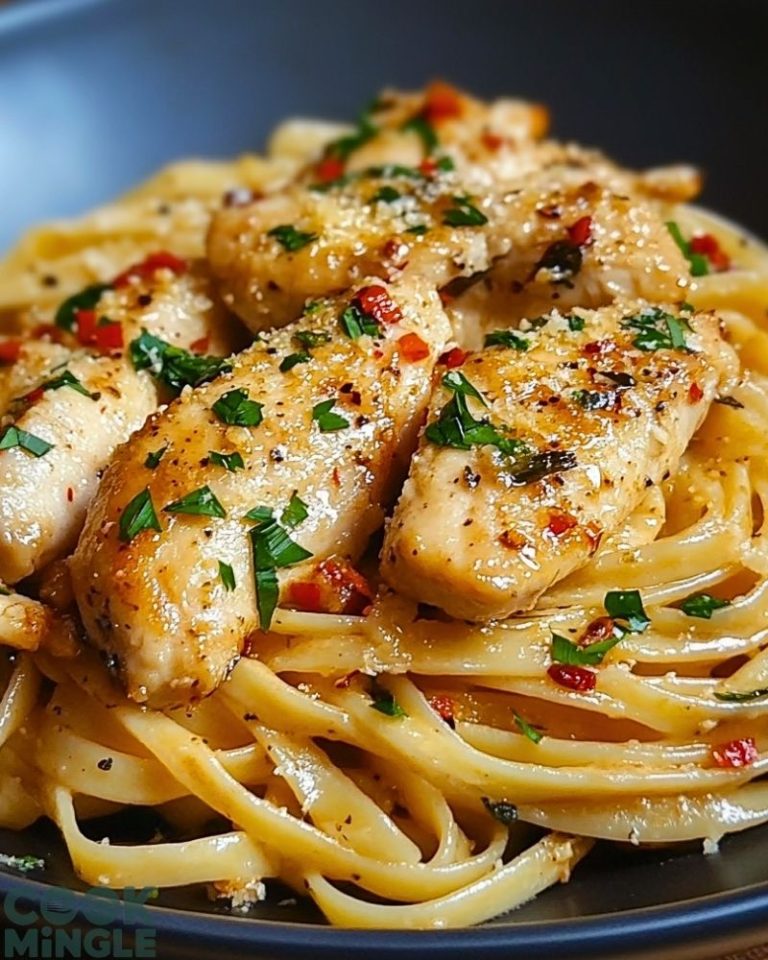 Sweet & Spicy Garlic Parmesan Chicken Linguine