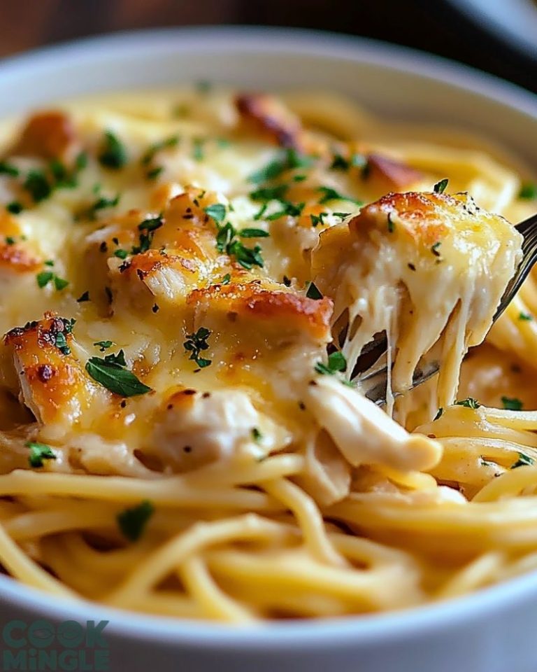 Crockpot Cheesy Chicken Spaghetti