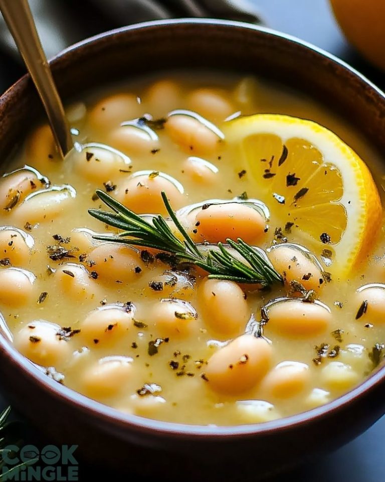 Easy Lemon Rosemary White Bean Soup Recipe