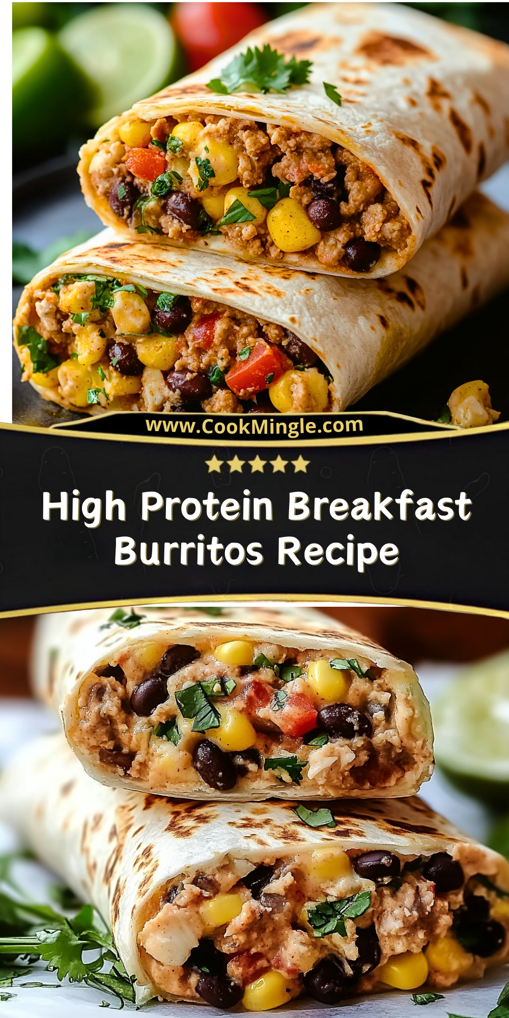 High Protein Breakfast Burritos - Cook Mingle