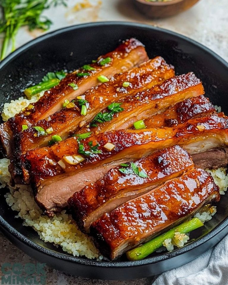 Honey Garlic Roast Pork Belly Slices Recipe