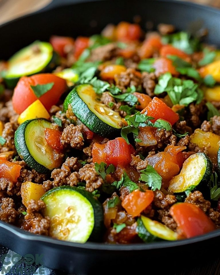 Mexican Zucchini and Ground Beef Skillet