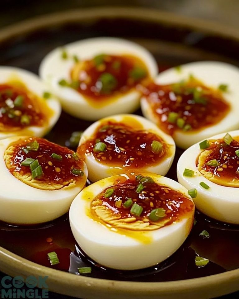 Sweet and Spicy Pepper Jelly Deviled Eggs