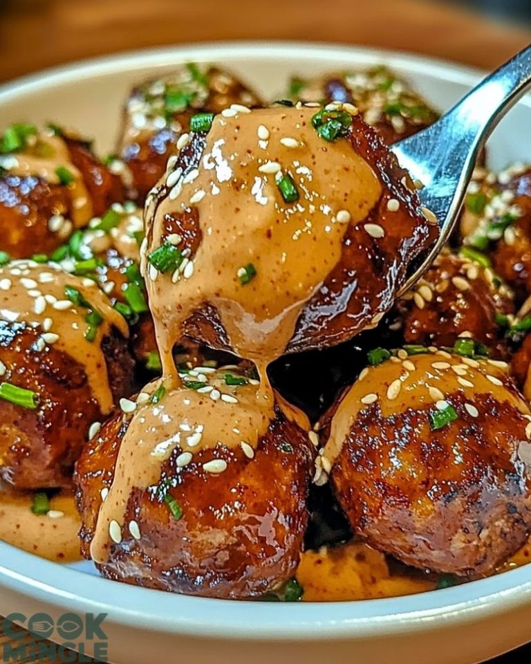 Tender Korean BBQ Meatballs with Spicy Mayo Dip