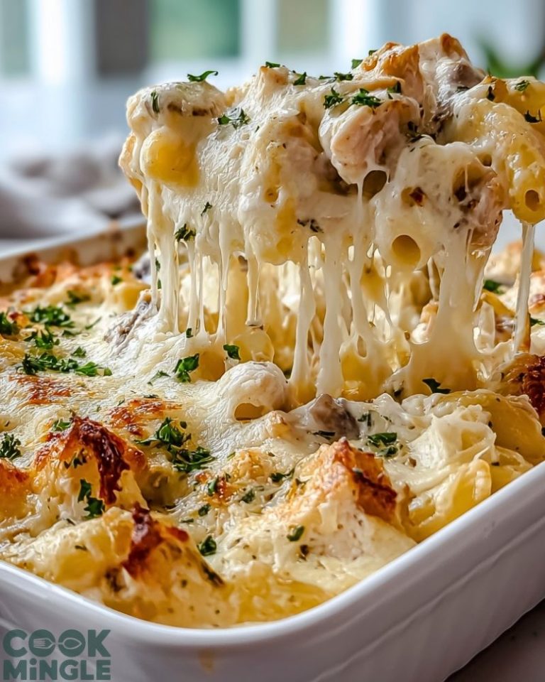 Easy Chicken Alfredo Casserole