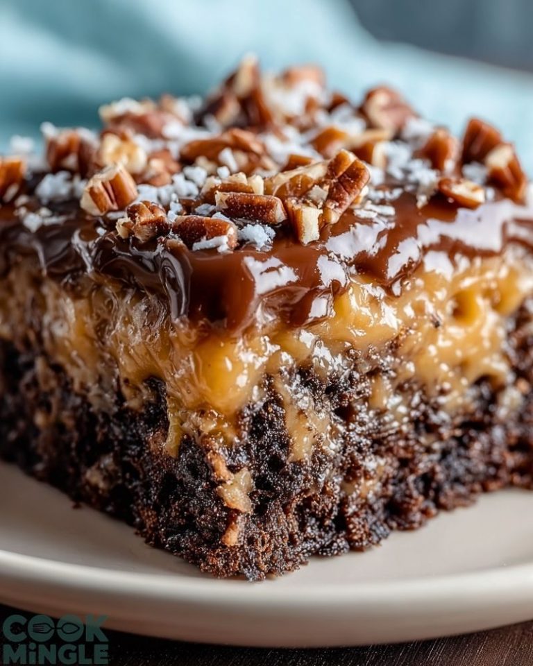 German Chocolate Poke Cake