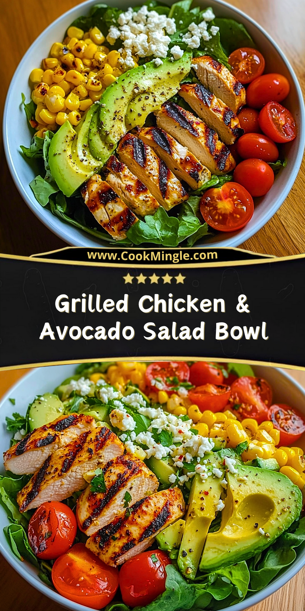 Grilled Chicken & Avocado Salad Bowl - Cook Mingle