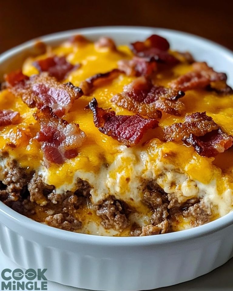 Low Carb Bacon Cheeseburger Casserole