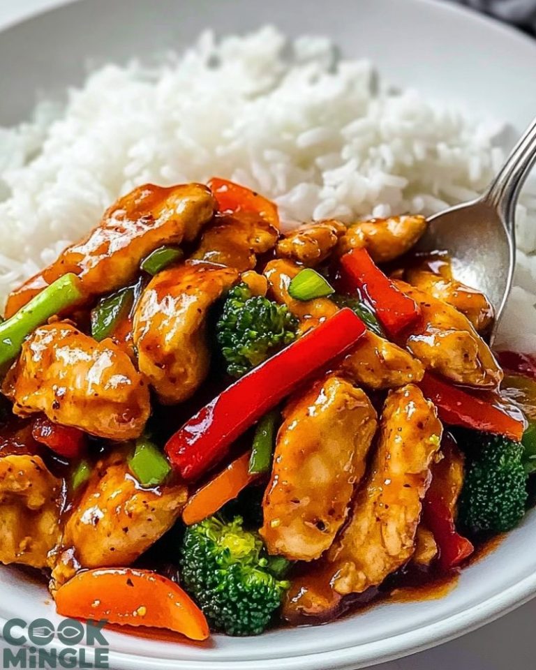 Spicy Garlic Chicken Stir Fry with Rice
