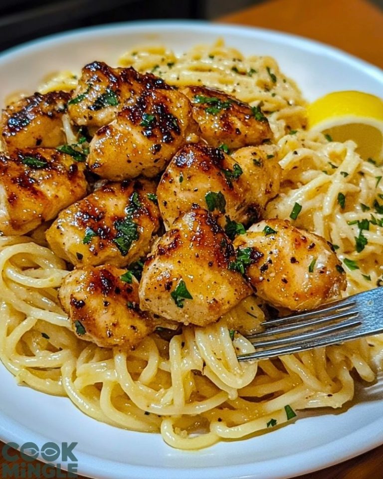 Zesty Lemon Butter Chicken with Creamy Parmesan Linguine
