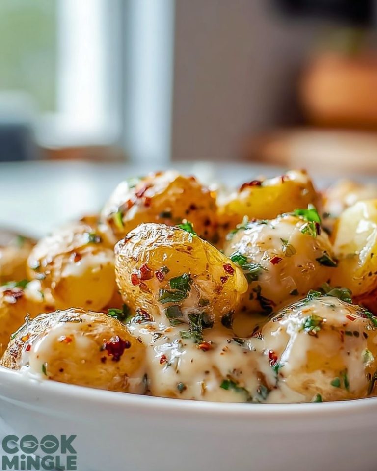 Creamy Garlic Baby Potatoes