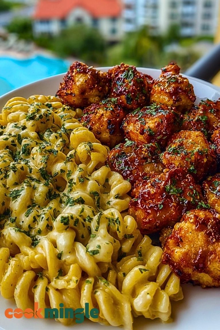 Easy Garlic Butter Chicken Bites with Spicy Cajun Alfredo Recipe