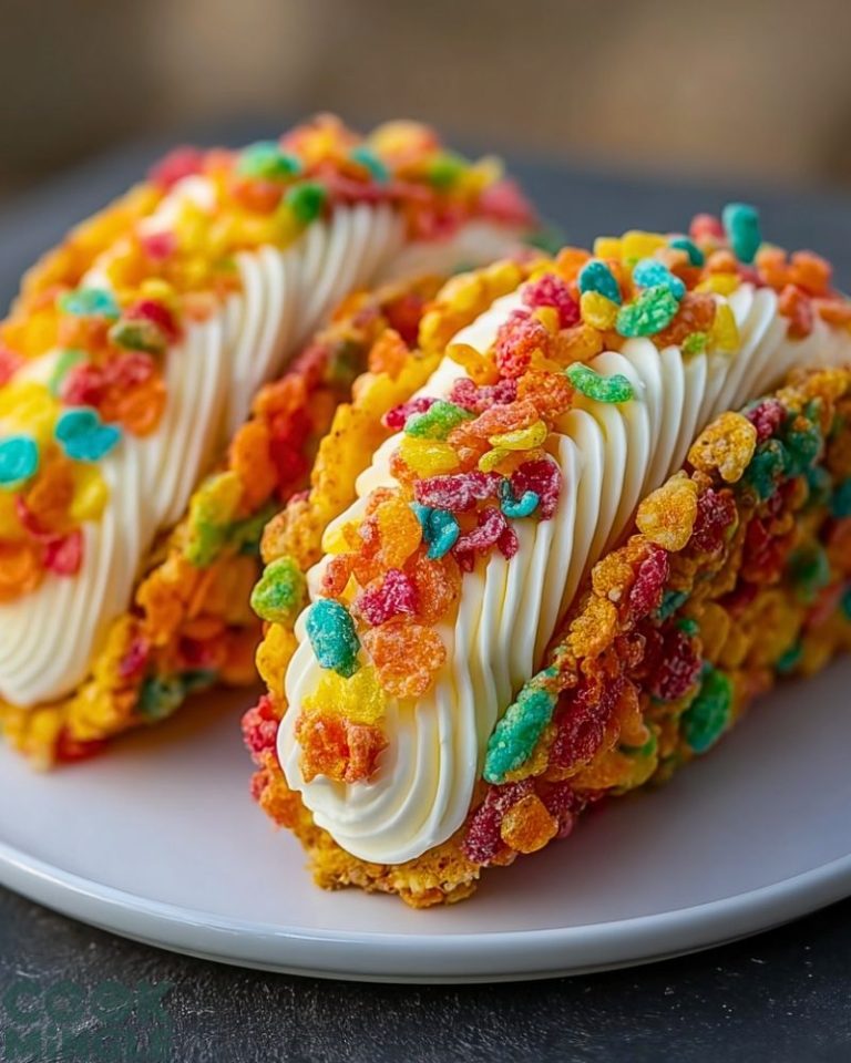 Fruity Pebbles Cheesecake Tacos