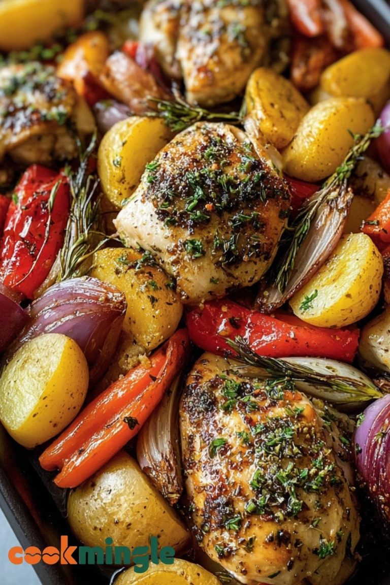 Insanely Good One-Pan Herb Chicken & Roasted Veggie Bake