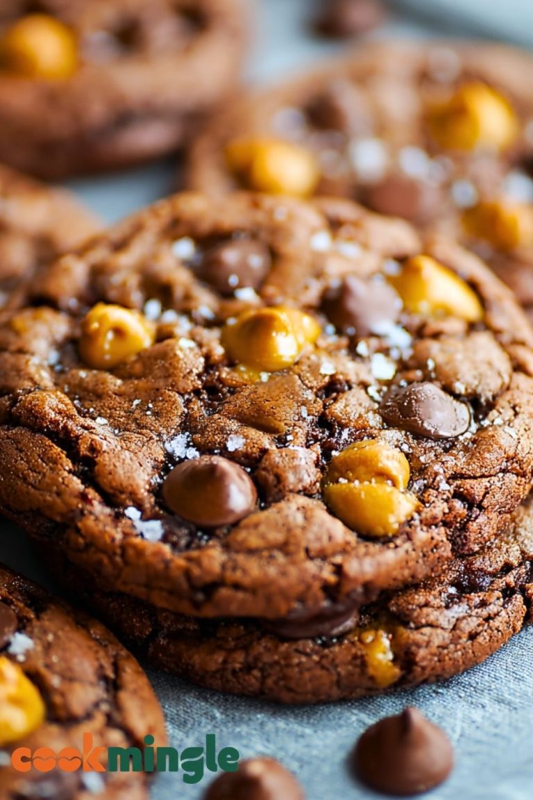Soft Batch Caramel Chip Chocolate Fudge Cookies