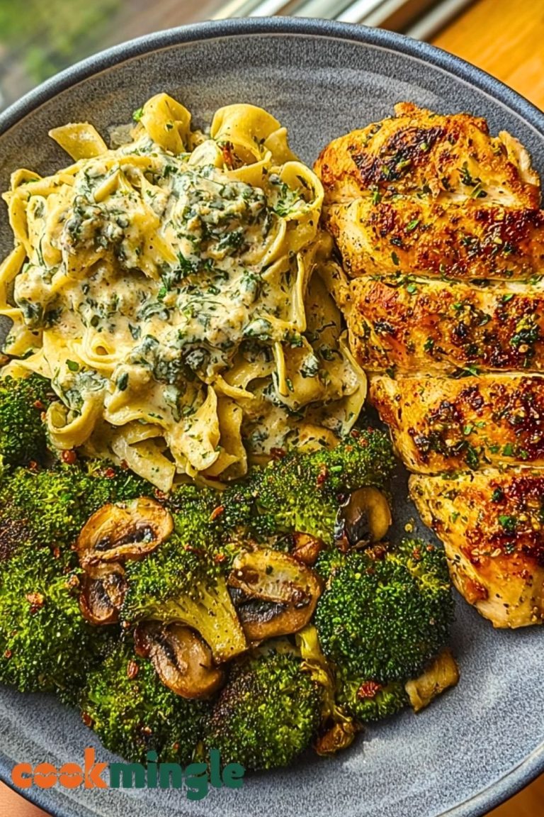 Ultimate Greek Chicken Alfredo Recipe with Crispy Parmesan Broccoli