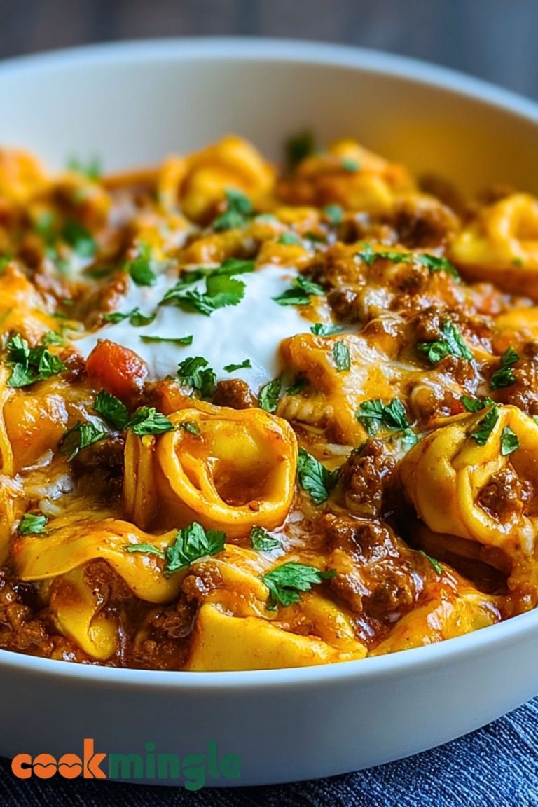 Cheesy Beef Enchilada Tortellini