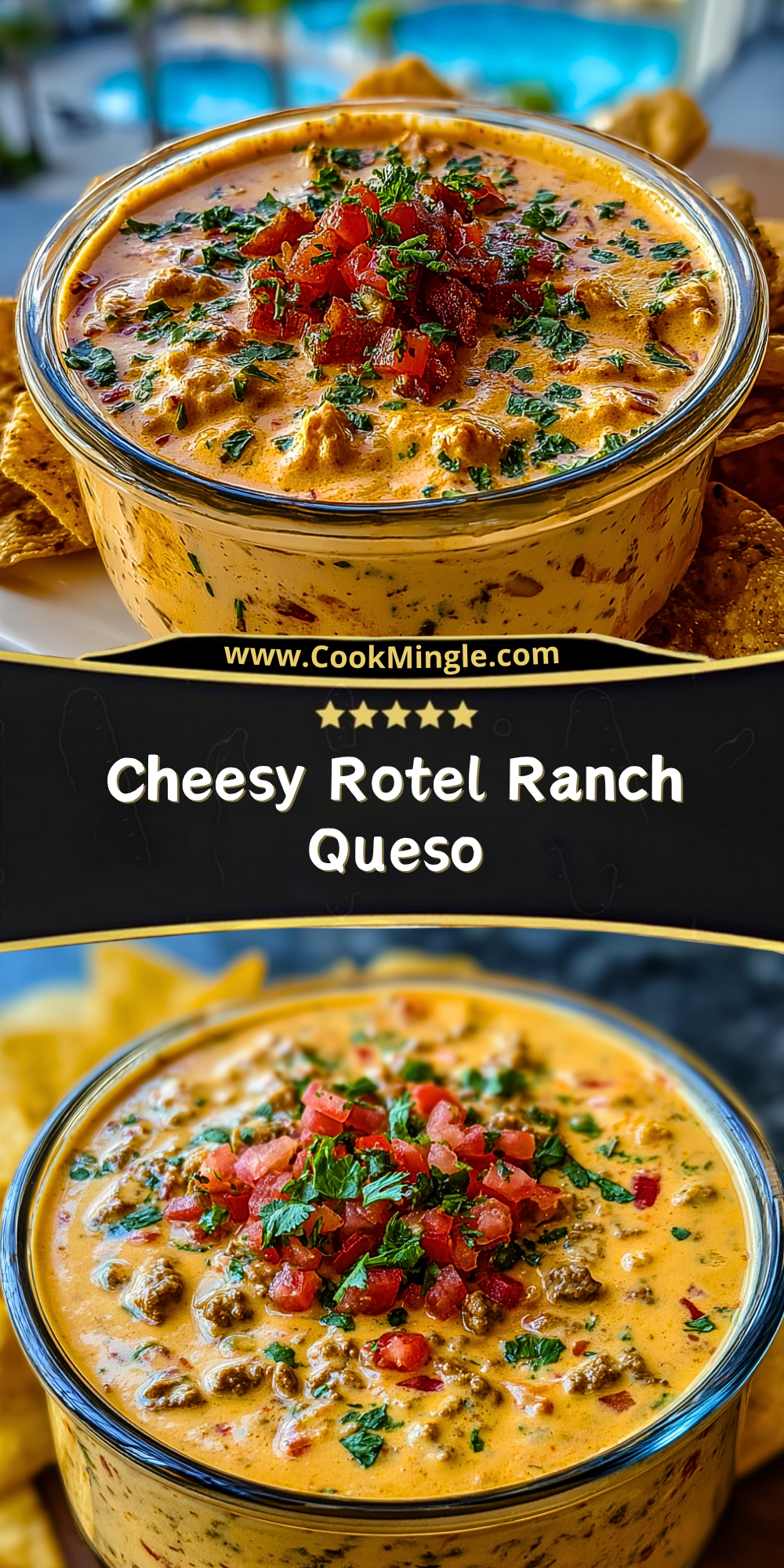 Queso Ranch Cheesy Rotel Ranch Queso - Cook Mingle