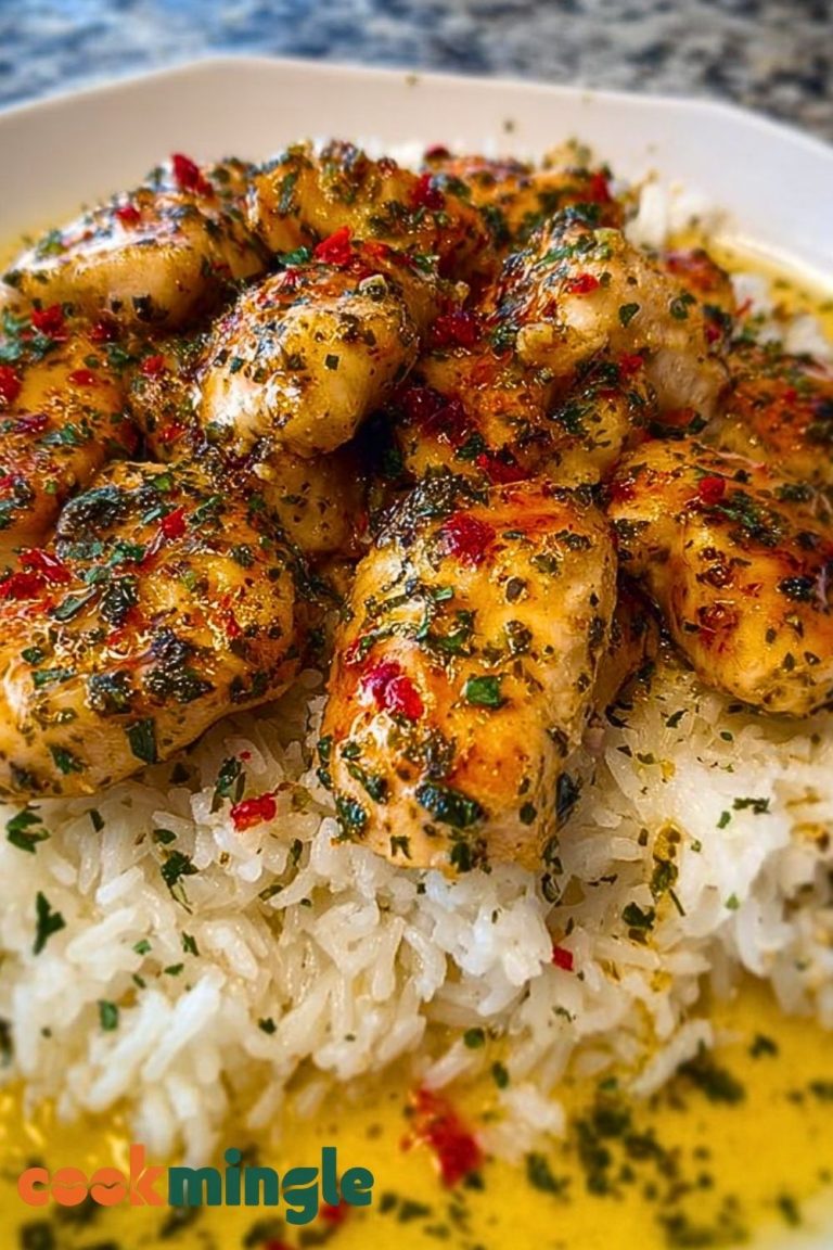 Chicken Scampi with Creamy Garlic Parmesan Rice