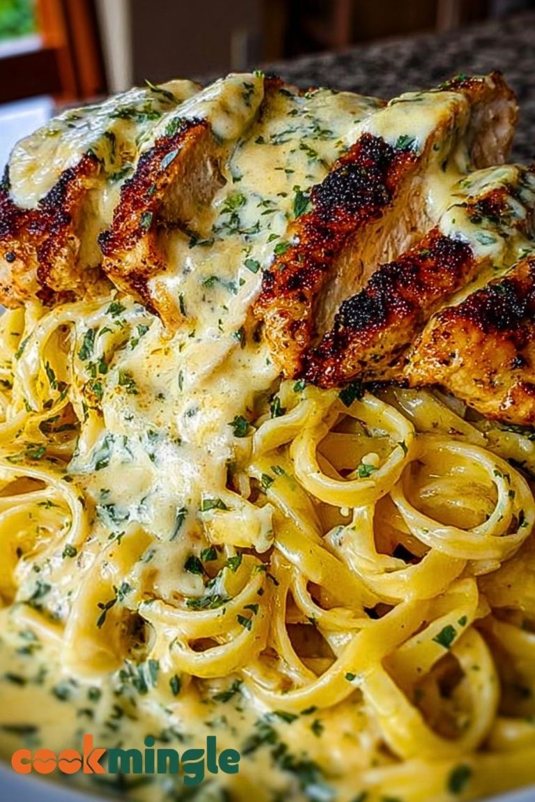 Creamy Cajun Chicken Fettuccine with Garlic Mozzarella Cheese Sauce