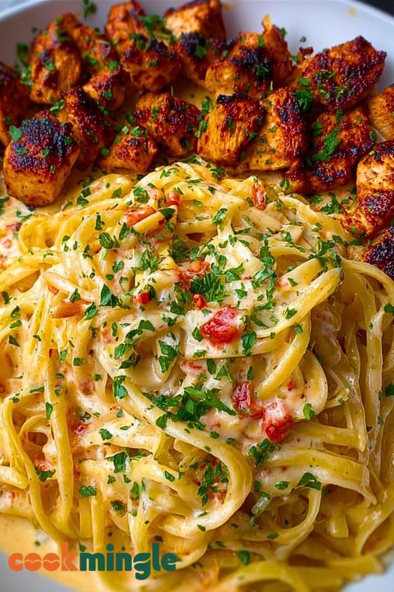 Creamy Cajun Chicken Linguine with Spicy Garlic Cheese Sauce