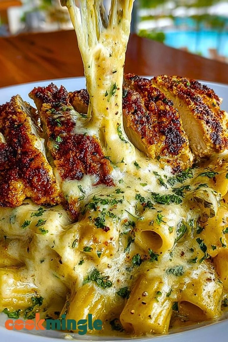 Creamy Cajun Chicken Rigatoni with Garlic Mozzarella Sauce