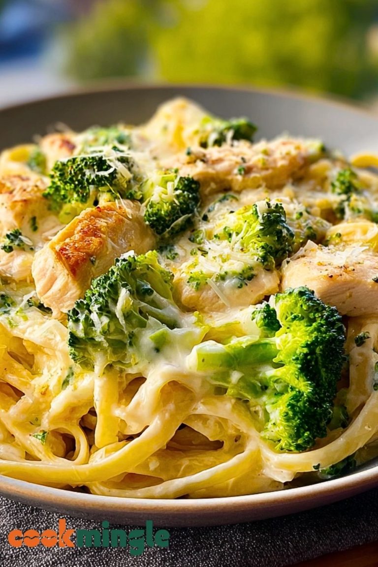 Creamy Chicken Broccoli Alfredo Pasta