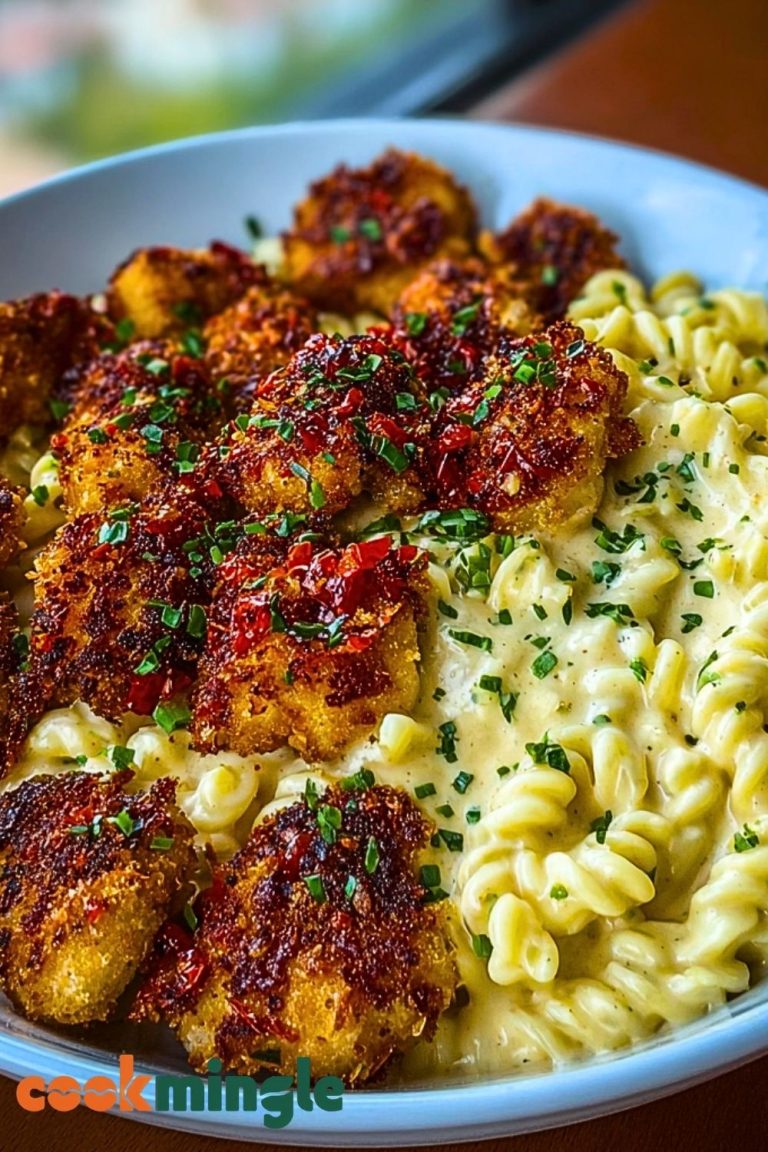 Crispy Parmesan Chicken Bites with Smoked Cajun Alfredo Recipe
