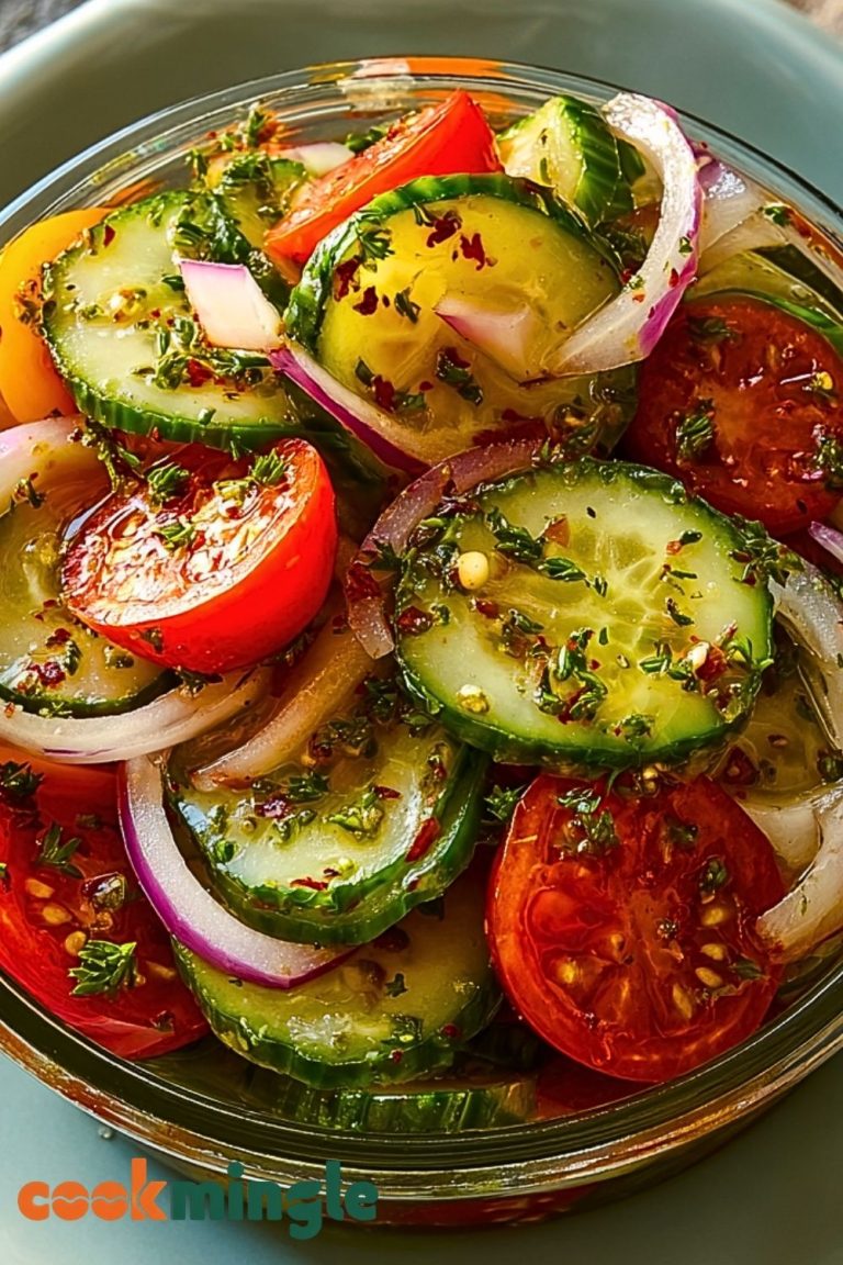 Marinated Cucumbers, Onions, and Tomatoes