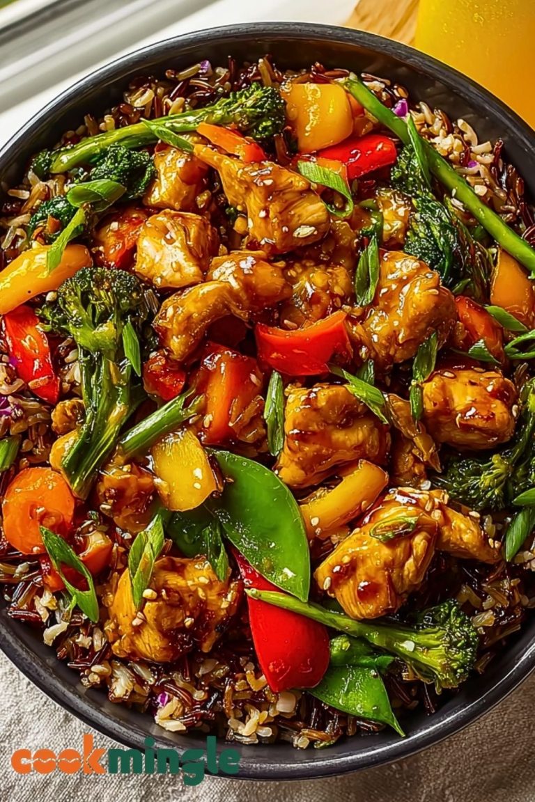 Next-Level Teriyaki Chicken Stir-Fry with Rainbow Veggies & Wild Rice
