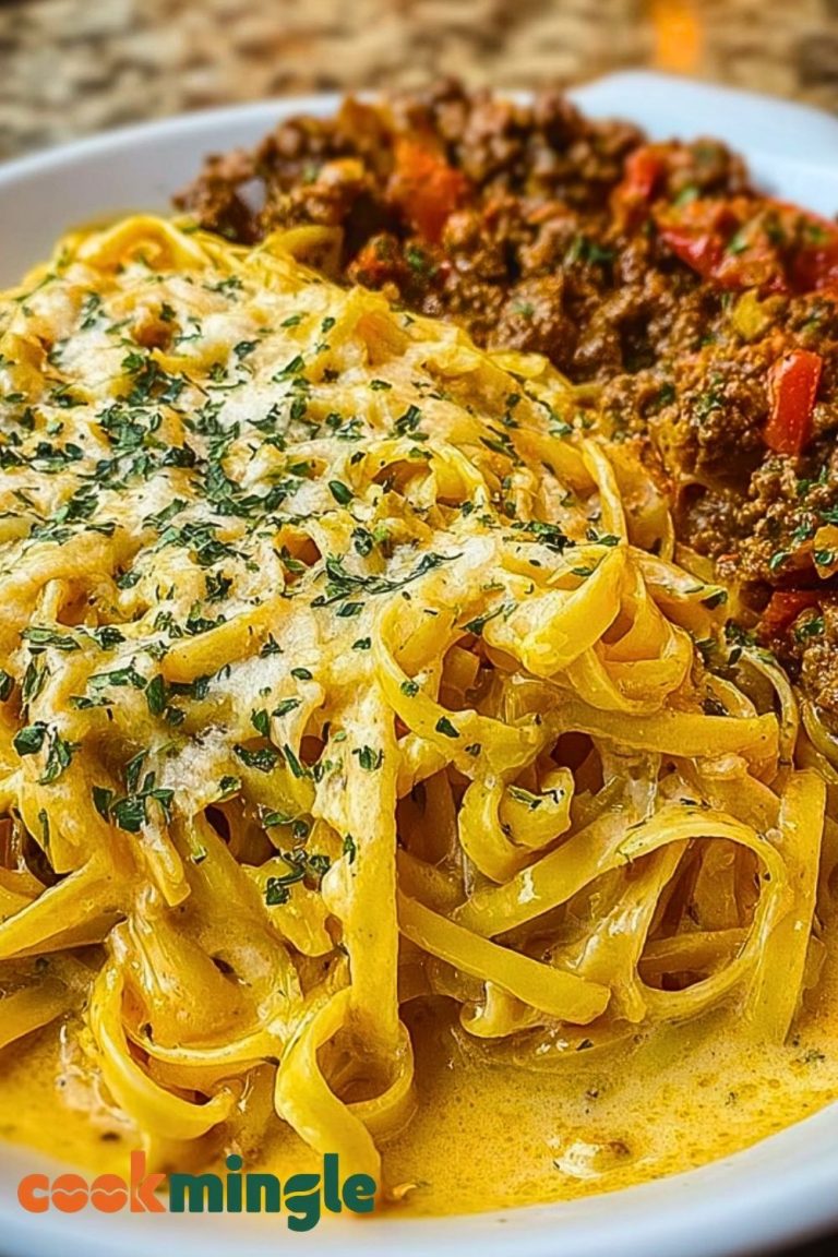 Cajun Beef Linguine in Creamy Velveeta Parmesan Garlic Sauce