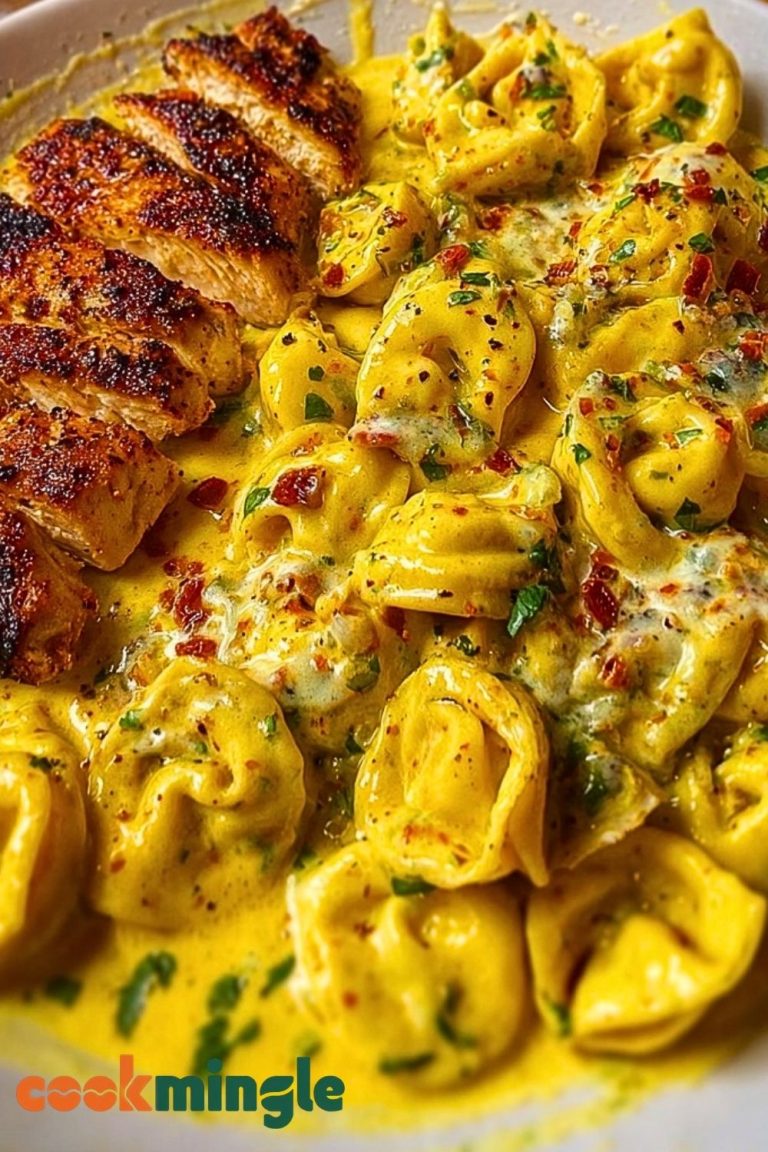 Cajun Garlic Chicken Tortellini in Three-Cheese Cream