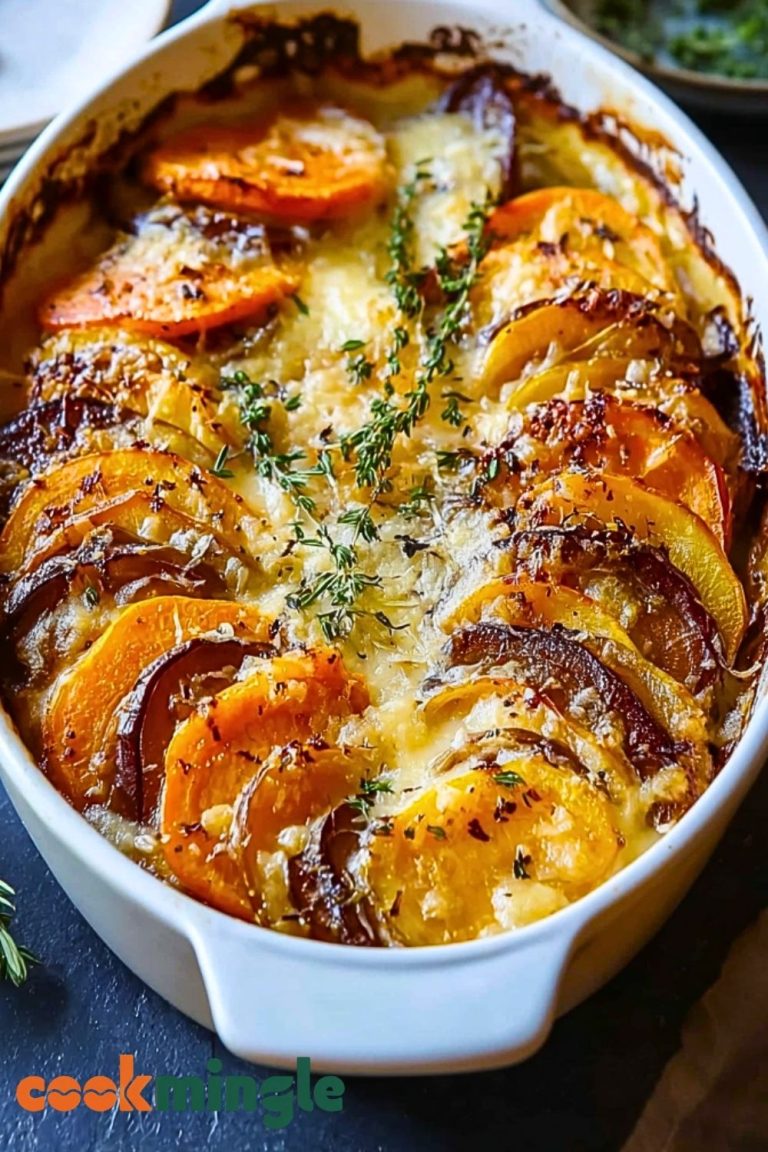 Cheesy Root Veggie Gratin